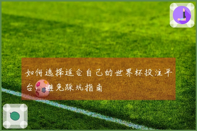 如何选择适合自己的世界杯投注平台，避免踩坑指南